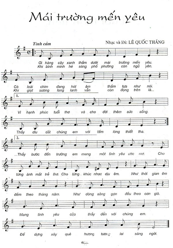 Mái trường mến yêu Tổng hợp khuông nhạc cho báo tường 20-11