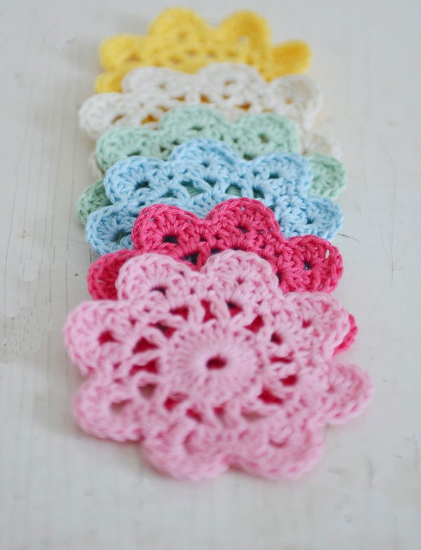 Hướng dẫn cách móc lót ly hình hoa xinh xắn