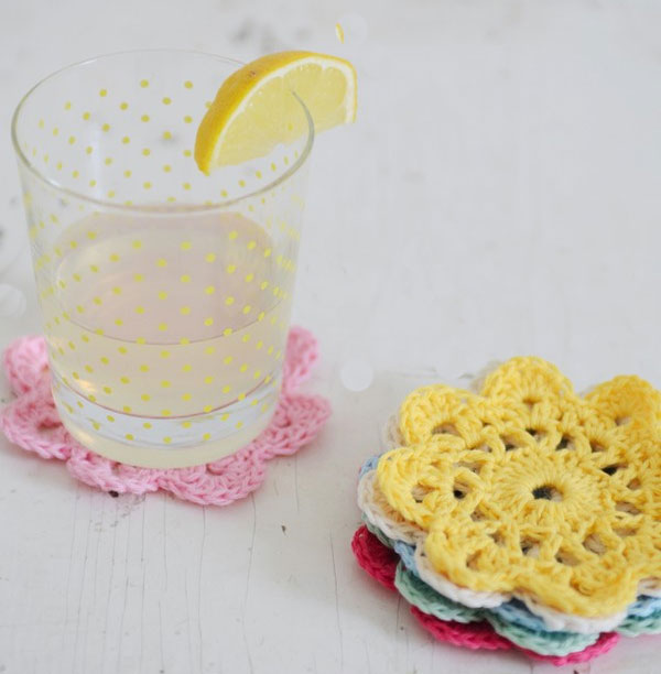 Hướng dẫn cách móc lót ly hình hoa xinh xắn