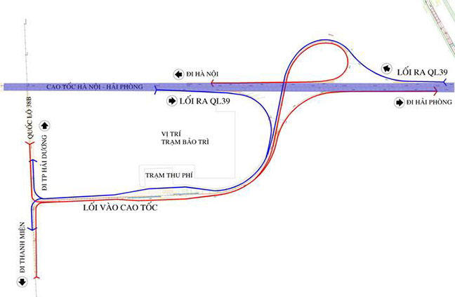 Hướng dẫn phương tiện vào - ra đường cao tốc Hà Nội - Hải Phòng
