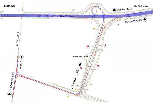 Hướng dẫn phương tiện vào - ra đường cao tốc Hà Nội - Hải Phòng