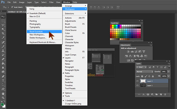 Reset mặc định trong photoshop Cách khôi phục lại cài đặt gốc trong Photoshop
