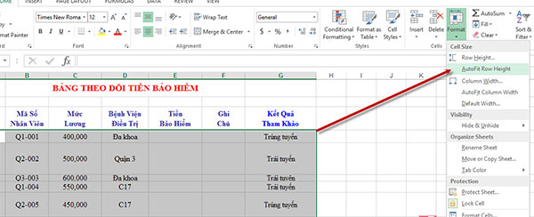 Giãn dòng trong Excel Hướng dẫn cách giãn dòng trong Excel