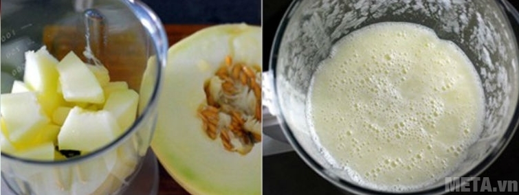 Cách làm sinh tố dưa lê mật ong.