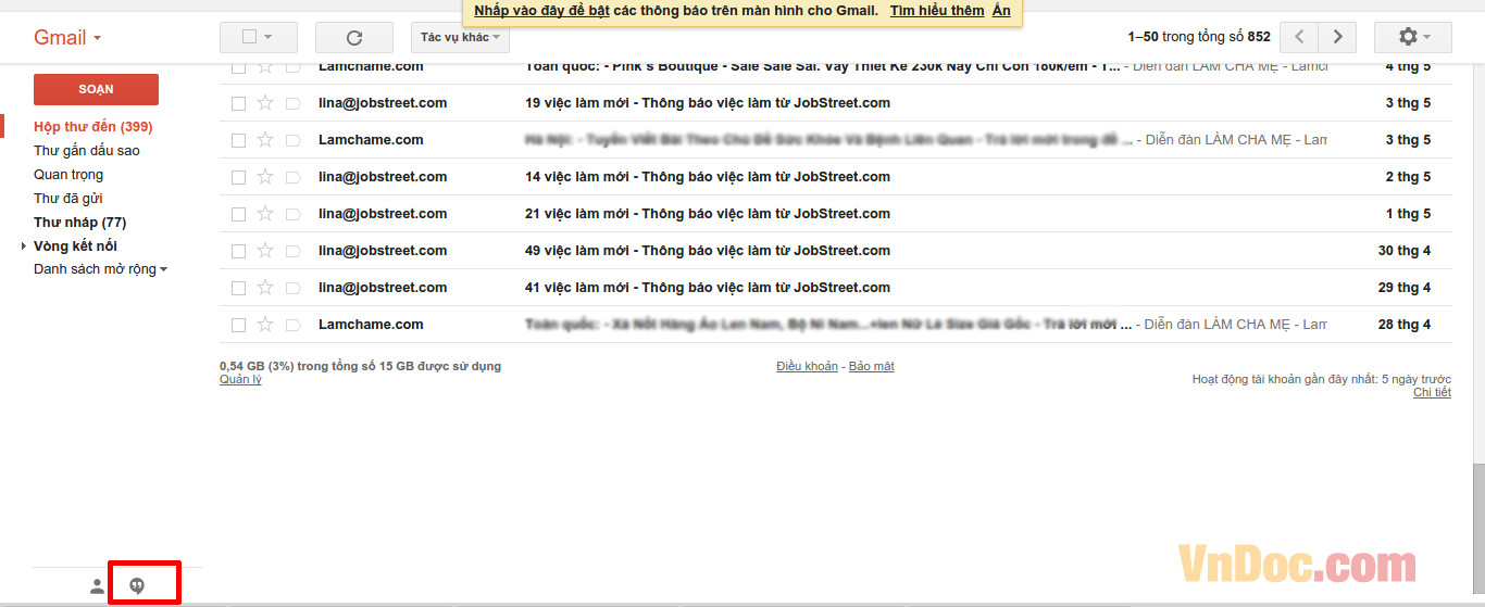 Chat trên gmail, nhắn tin qua Gmail