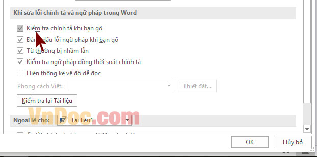 Hủy chức năng tự soát lỗi trong word 2016 Cách tắt chức năng kiểm tra chính tả trong Word