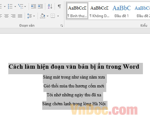Cách làm hiện văn bản bị ẩn trong Word
