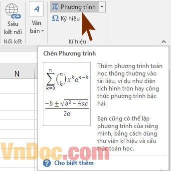 Cách viết ký hiệu toán học trong Excel Cách viết các ký hiệu toán học trong Excel