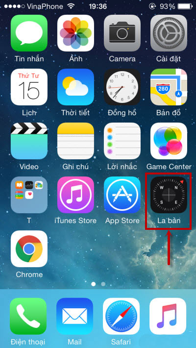 Hướng dẫn cách xem la bàn trên iPhone