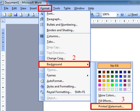 Cách tạo watermark trong word 2003 Cách chèn logo chìm vào trong Word