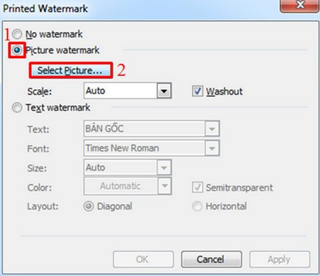 Cách tạo watermark trong word 2003 Cách chèn logo chìm vào trong Word
