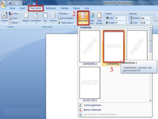 Cách tạo watermark trong word 2007 Cách chèn logo chìm vào trong Word