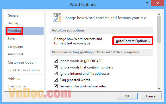 Cách viết tắt trong Word