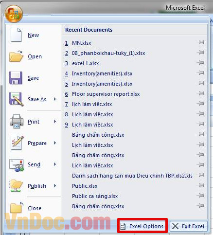 Cách viết tắt trong Excel