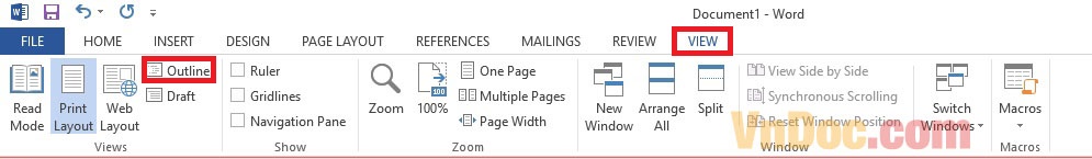 Cách tạo mục lục tự động trong Word