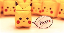 Cách gấp giấy hình Pikachu siêu dễ thương