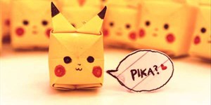 Cách gấp giấy hình Pikachu siêu dễ thương