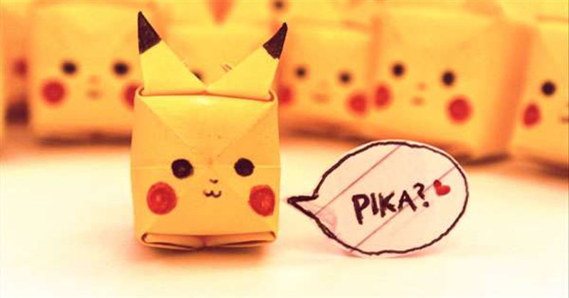 Cách gấp giấy hình Pikachu siêu dễ thương