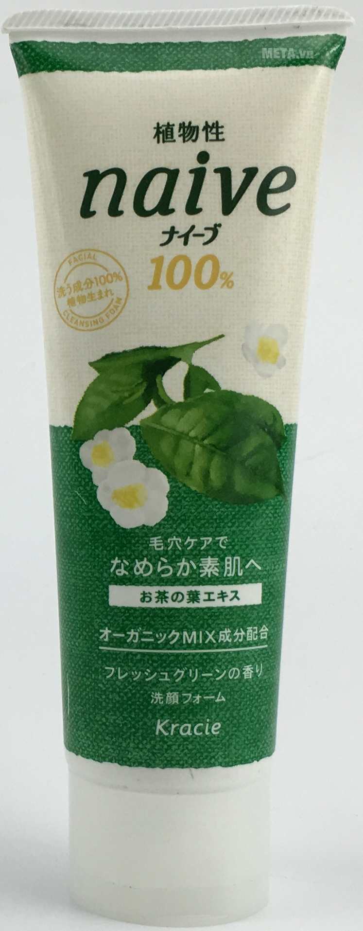 Sữa rửa mặt Naive chiết xuất trà xanh 110g thiết kế dạng tuýp Sữa rửa mặt Naive chiết xuất trà xanh 110g thiết kế dạng tuýp