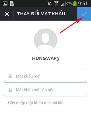 Nhập mật khẩu mới để lấy lại mật khẩu đã bị quên Thủ thuật lấy lại mật khẩu Instagram