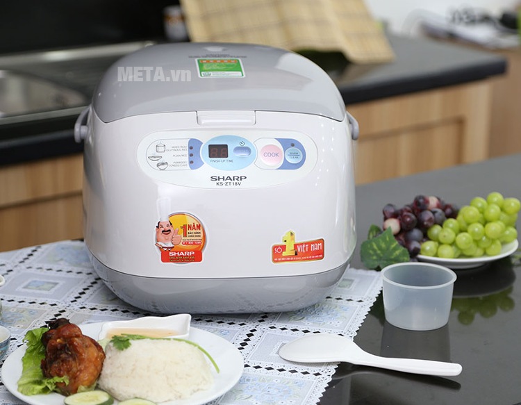 Phân biệt các loại nồi cơm điện trên thị trường Nồi cơm điện tử Sharp KS-ZT18V - 1,8 lít