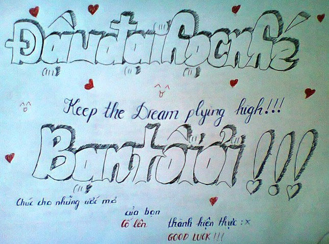 Bộ hình ảnh chúc thi tốt với những câu chúc hay nhất