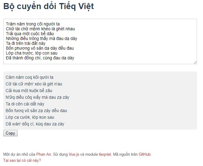 Bộ chuyển đổi tiếng việt