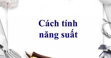 Cách tính năng suất