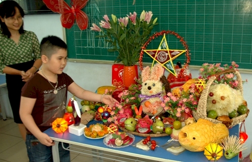 Trang trí mâm cỗ trung thu