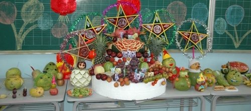 Cách bày mâm cỗ trung thu đẹp