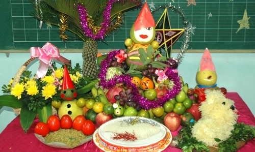 Mâm cỗ trông trăng đẹp