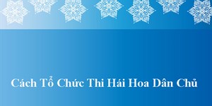 Cách tổ chức thi Hái hoa dân chủ