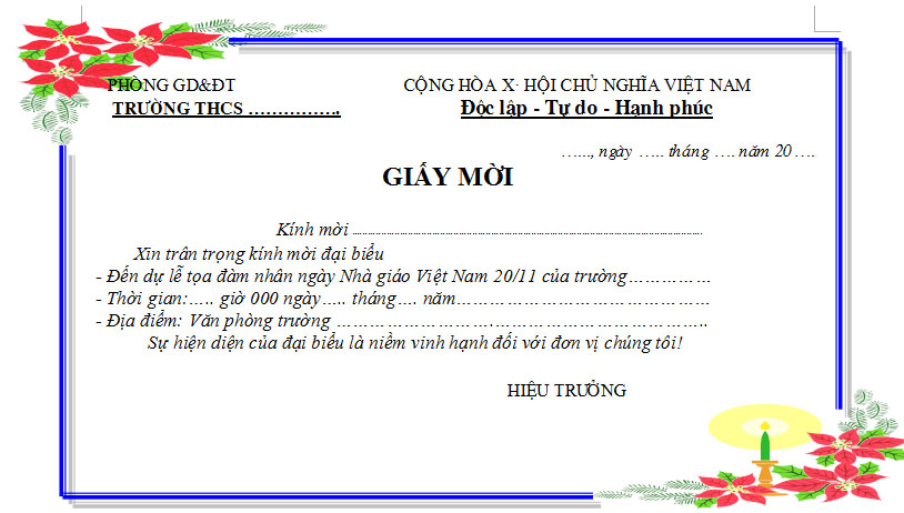Giấy mời 20-11