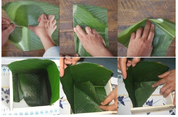 Cách cắt lá dong