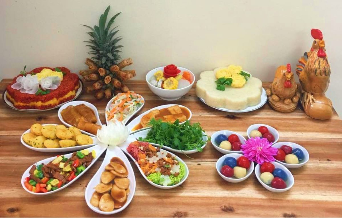 Mâm cúng rằm tháng giêng