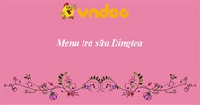 Menu trà sữa Dingtea