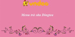 Menu trà sữa Dingtea