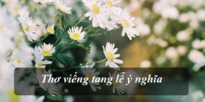Thơ viếng tang lễ