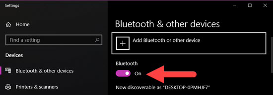 Cách bật tắt Bluetooth