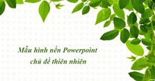 Hình nền Powerpoint chủ đề thiên nhiên
