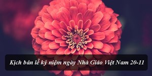 Kịch bản lễ mít tinh kỷ niệm ngày Nhà Giáo Việt Nam 20-11