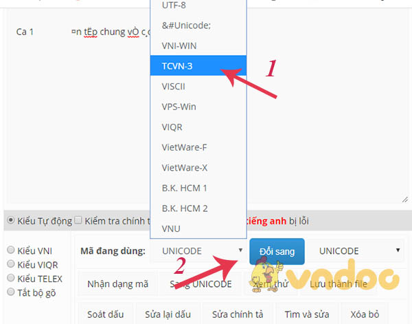 Chuyển vntime sang TimNewRoman