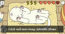 Cách vuốt mèo trong Adorable Home