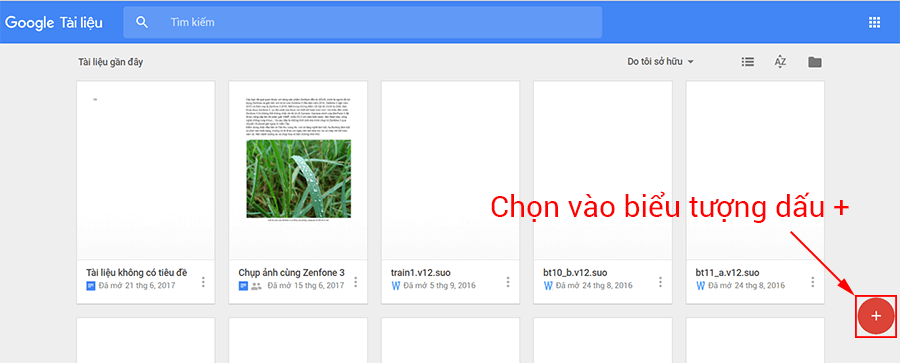 Đây là giao diện của Google Docs khi đăng nhập thành công Đây là giao diện của Google Docs khi đăng nhập thành công