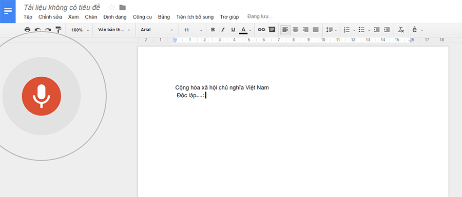 Bây giờ bạn chỉ cần nói những chữ mà bạn nhập vào văn bản Bây giờ bạn chỉ cần nói những chữ mà bạn nhập vào văn bản