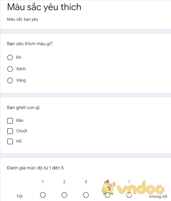 Tạo trắc nghiệm online free