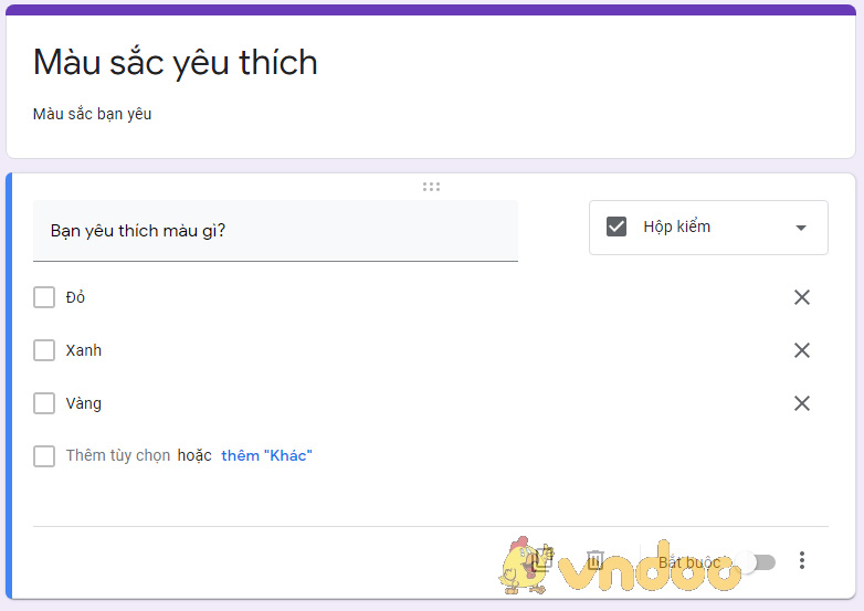 GOOGLE FORM tạo trắc nghiệm online
