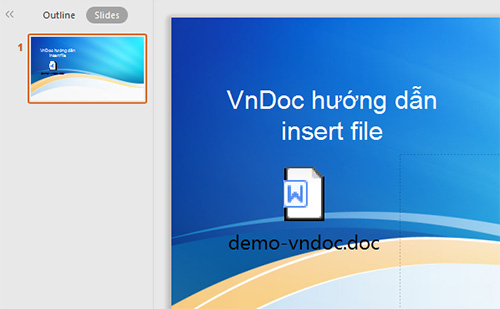 Cách chèn file vào powerpoint