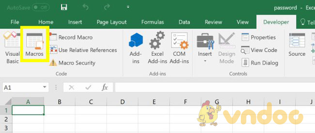 Cài mật khẩu cho file Excel bằng VBA