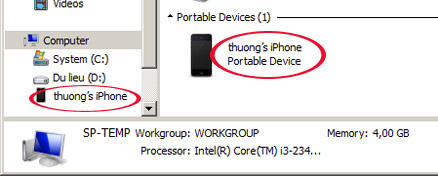 Tải ảnh từ iphone sang máy tính